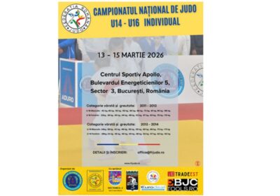 Campionatele Naționale de Judo U14 și U16 vor avea loc la București, în perioada 13–15 martie 2026