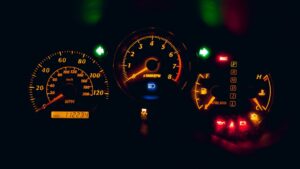Photo car dashboard indicators